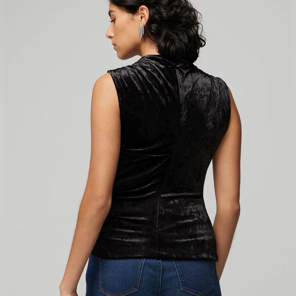 WHBM CRUSHED VELVET SHELL - Picture 3 of 4